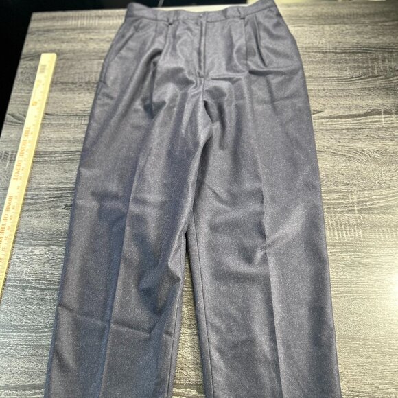 J.Crew Women’s Wool Dress Pants Size 16 Long Navy Blue Made in Italy - Picture 1 of 3